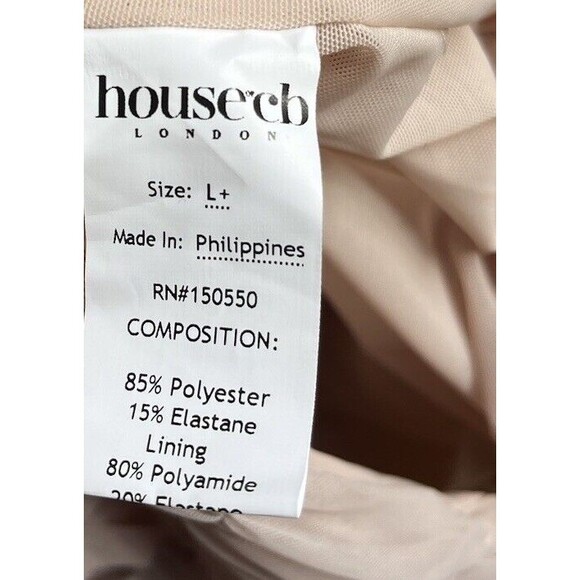 HOUSE OF CB 'Cate' Crystal Ruched Mesh Mini Dress/Size L+ - Picture 9 of 10